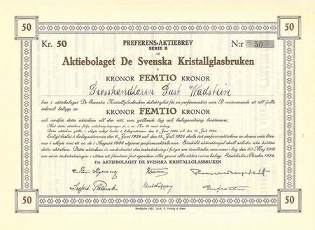 De Svenska Kristallglasbruken AB, 50 kr