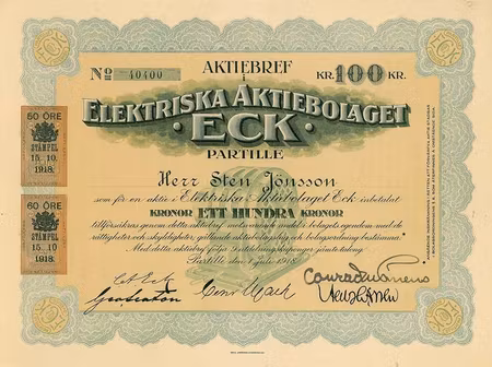 Elektriska AB Eck, 100 kr