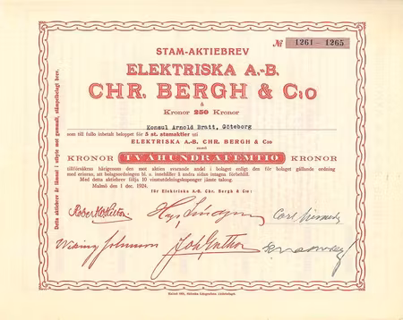 Elektriska AB Chr. Bergh & C:o, 50 kr