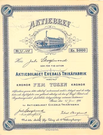 Evedals Trikåfabrik, AB