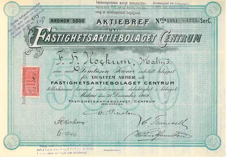 Fastighets AB Centrum, 5000 kr