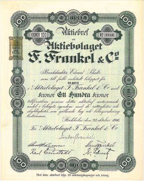 Frankel & Co, AB F.