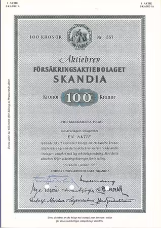 Försäkrings AB Skandia, 1961