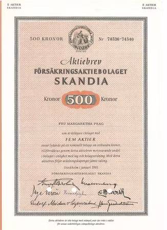 Försäkrings AB Skandia, 1961