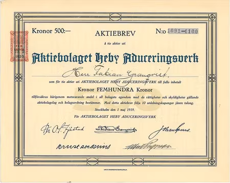 Heby Aduceringsverk, AB