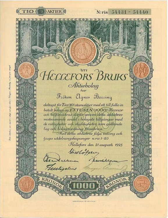 Hellefors Bruks AB, 1000 kr