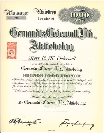Gernandt & Cedervall, Ldt.  AB