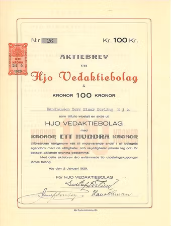 Hjo Ved, AB