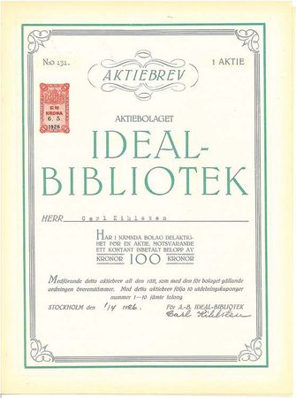 Ideal-Bibliotek, AB, 1926
