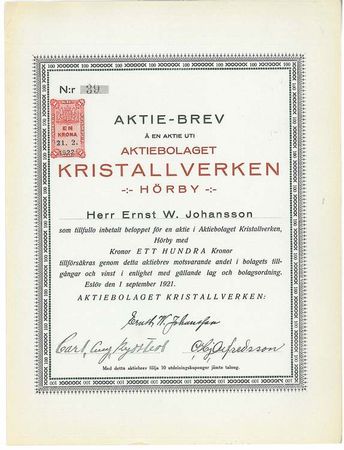 Kristallverken Hörby, AB