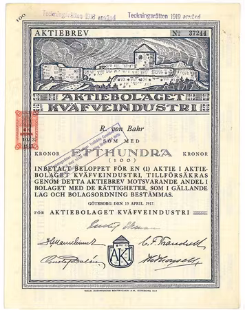 Kväfveindustri, AB, 1917