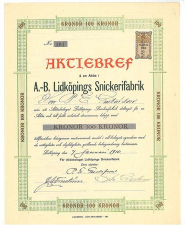 Lidköping Snickerifabrik, AB