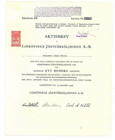Lidköping Jästförsäljning, AB, 1000 kr