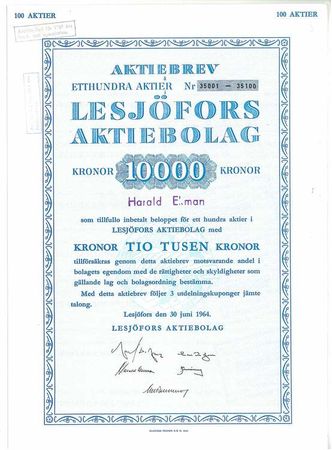 Lesjöfors, AB, 1964