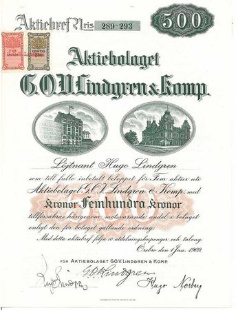 Lindgrens & Komp, AB G.O.D. 500 kr