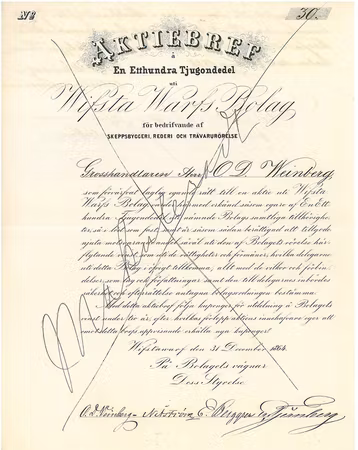 Wifsta Warfs Bolag, 1864