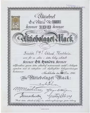 Mack, AB, 1916