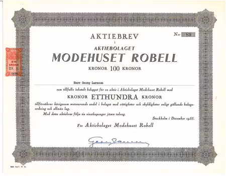 Modehuset Robell, AB