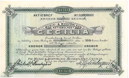 Musik-& Bokförlags AB Cecilia, 1897