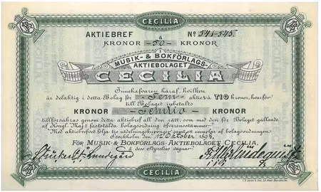 Musik-& Bokförlags AB Cecilia, 1893