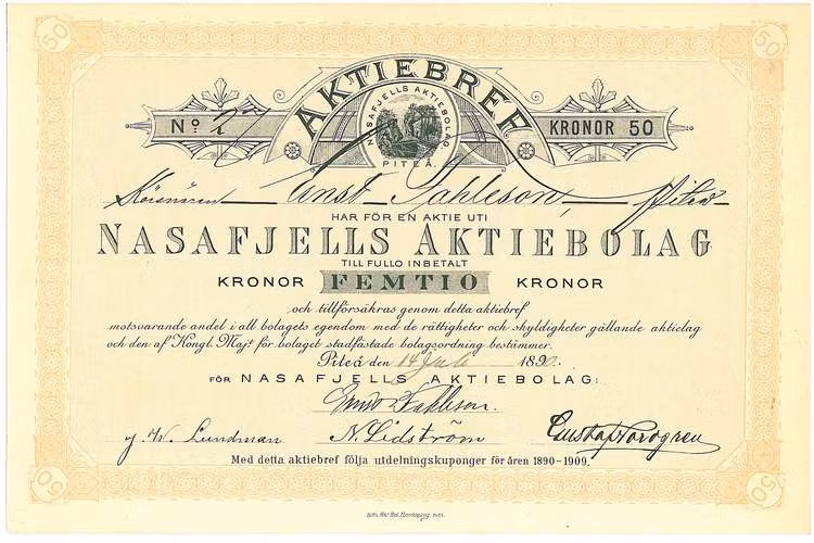 Nasafjells AB, 1890