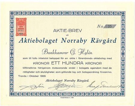 Norraby Rävgård, AB