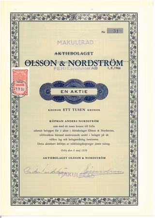 Olsson & Nordström, AB