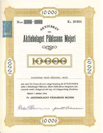 Påhlssons Mejeri, AB
