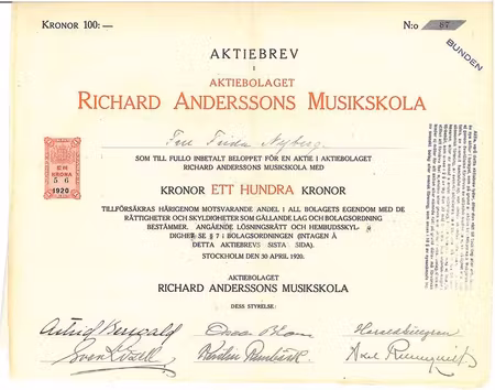 Richard Anderssons Musikskola AB