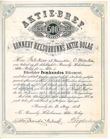 Ronneby Helsobrunns AB, 1873