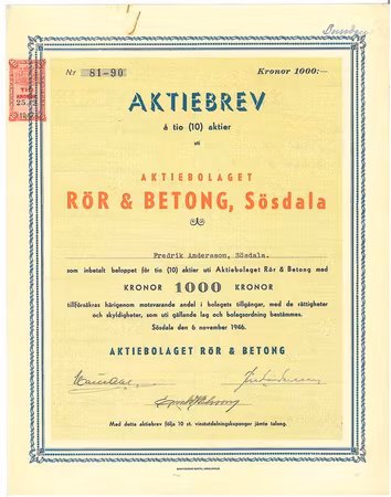 Rör & Betong Sösdala, AB