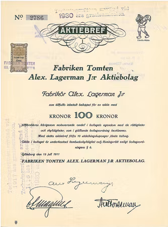 Fabriken Tomten Alex.Lagerman J:r AB