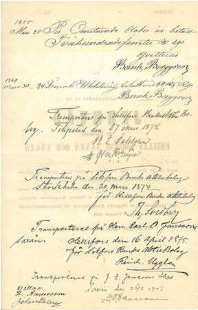 Jernväg för Hästkraft  emellan Sjöarna Saxen o Yngen 1856