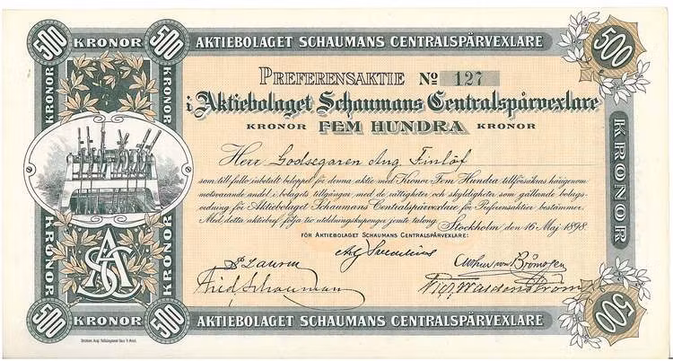 Schaumans Centralspårvexlare, AB
