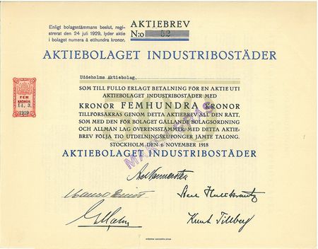 Industribostäder, AB