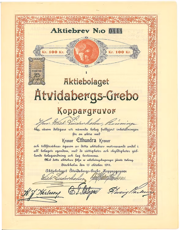 Åtvidabergs-Grebo Koppargruvor, AB