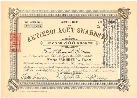 Snabbstål, AB