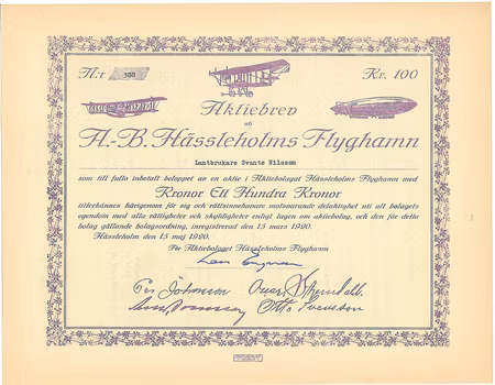 Hässleholms Flyghamn, AB