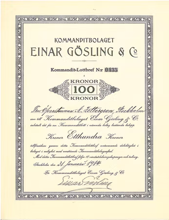 Kommanditbolaget Einar Gösling & Co.