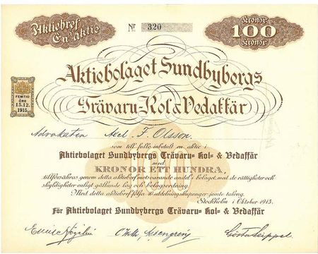 Sundbybergs Trävaru-Kol Vedaffär, AB