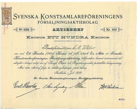 Svenska Konstsamlareförenings Försälj. AB