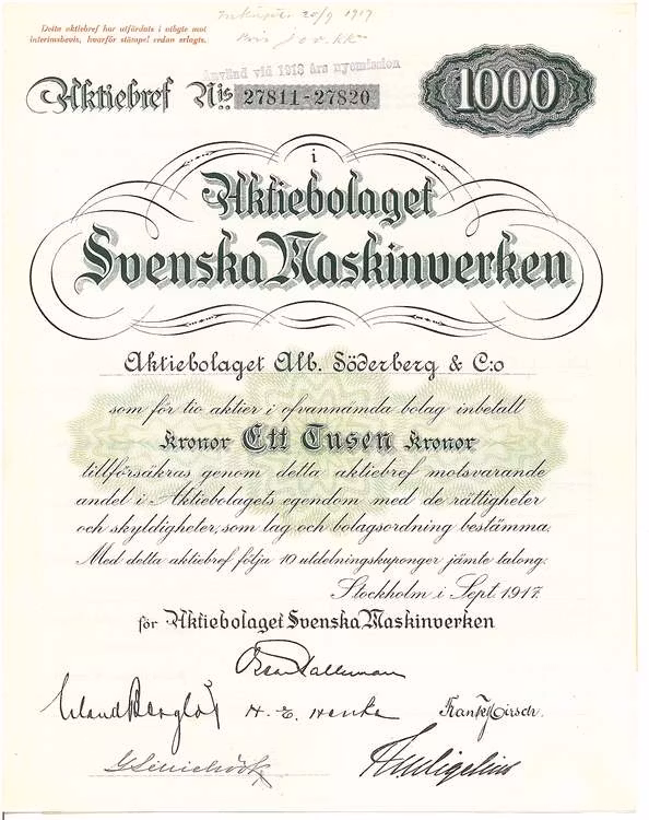 Svenska Maskinverken, AB