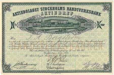 Stockholms Handtverksbank, AB