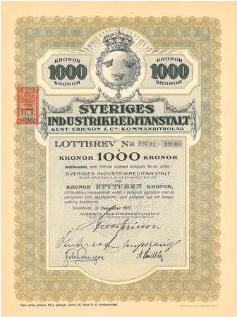 Sveriges Industikreditanstalt Gust. Ericson & Co Kommanditbolag