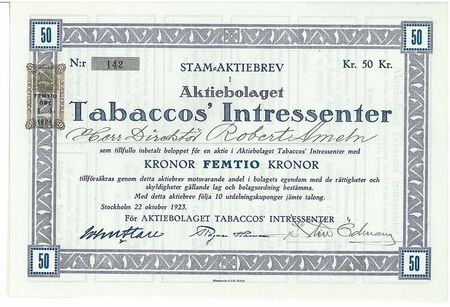 Tabacco´s Intressenter, AB