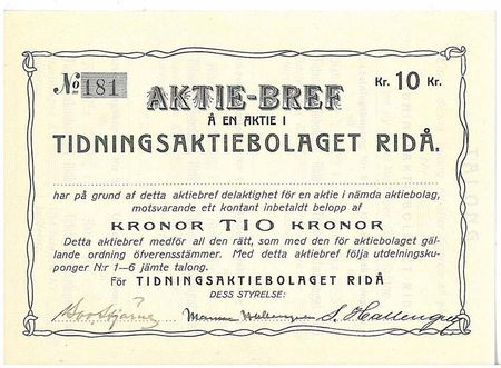 Tidnings AB Ridå