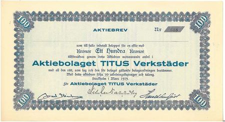 Titus Verkstäder, AB