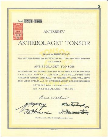 Tonsor, AB