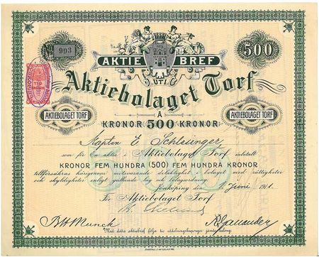 Torf, AB, 1911