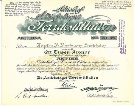 Torrdestillation, AB, 1000 kr